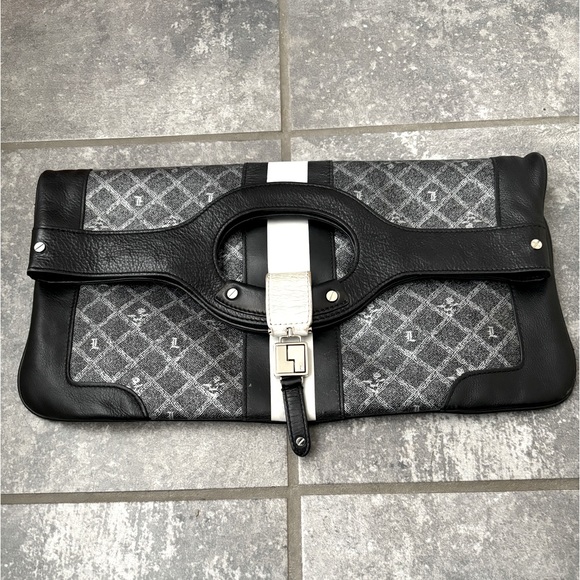 L.A.M.B. GWEN STEFANI Signature Foldover Clutch Leather HandBag Clutch Purse - Picture 2 of 13